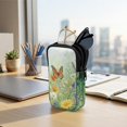 thumbnail image 7 of SEANATIVE Double Eyeglass Case Zipper Glasses Case Sunglasses Pouch for 2 Pairs of Eyeglasses Sunglasses, Printed Eyewear Organizer Portable Eyewear Accessories, Daisy Butterfly Leaf Green, 7 of 7