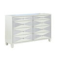 thumbnail image 4 of Lexi 64 Inch Modern 8 Drawer Dresser, Shimmer Accents, Off White Finish, 4 of 5