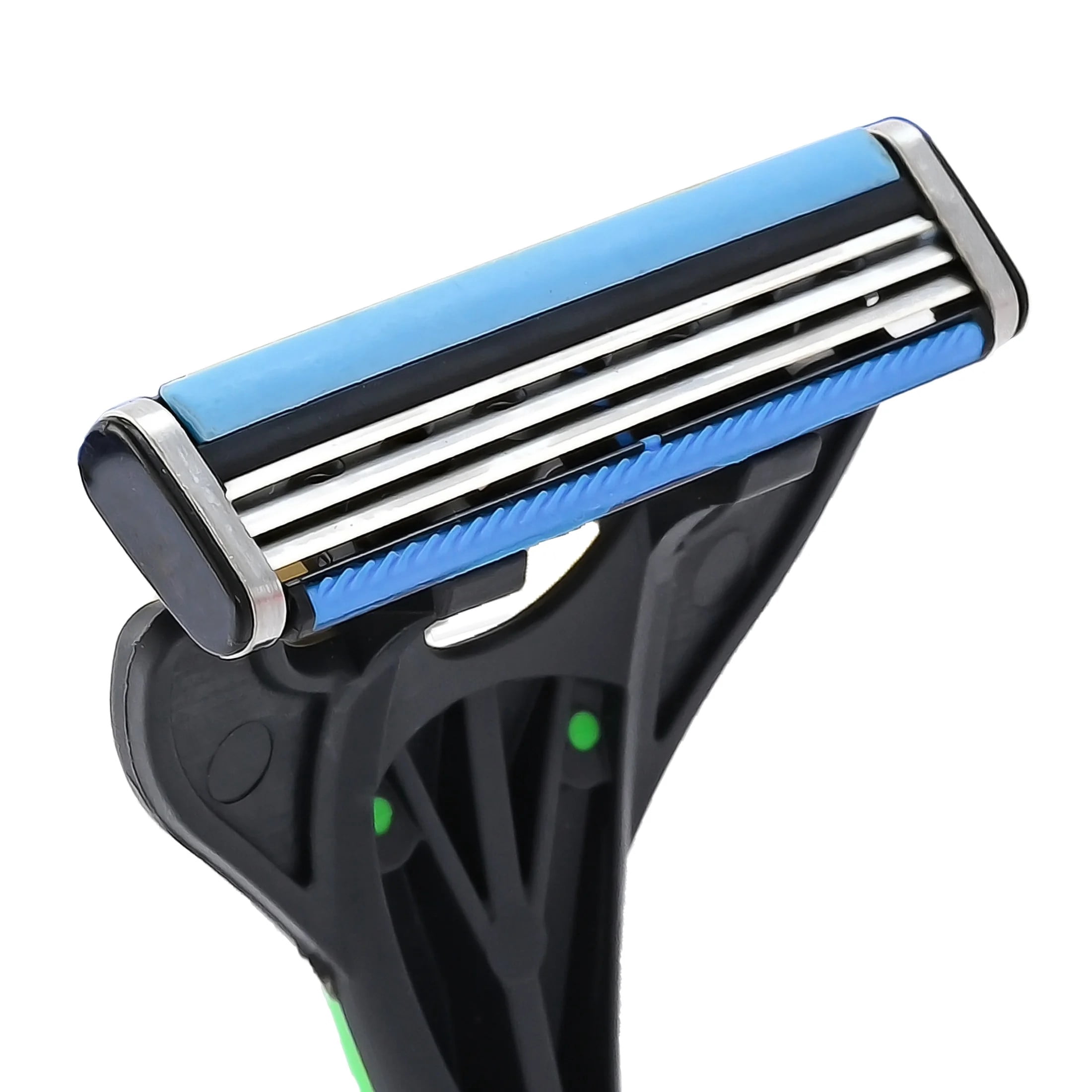 (3 pack) Equate Men's 3-Blade Sensitive Disposable Razors, Green and Black, 8 Count