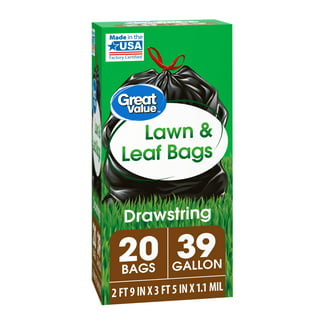 Walmart Lawn and Leaf Bag, 5 Count, Self Standing, Natural Kraft, 30 Gallon, Brown