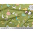 thumbnail image 3 of Soimoi Cotton Jersey Fabric Alphabets,Birds & Animals Kids Print Fabric by the Yard 58 Inch Wide, 3 of 4