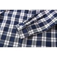 thumbnail image 3 of StylesILove Toddler Little Boy Long Sleeve Cotton Button Down Shirt (Navy Plaid, 120/5-6 Years), 3 of 7