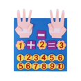 thumbnail image 1 of Juguete de matemáticas Montessori de fieltro, figuras de dedos para niños, juguetes educativos para edades tempranas, desarrollo de inteligencia para niños pequeños TUNC Sencillez, 1 of 3