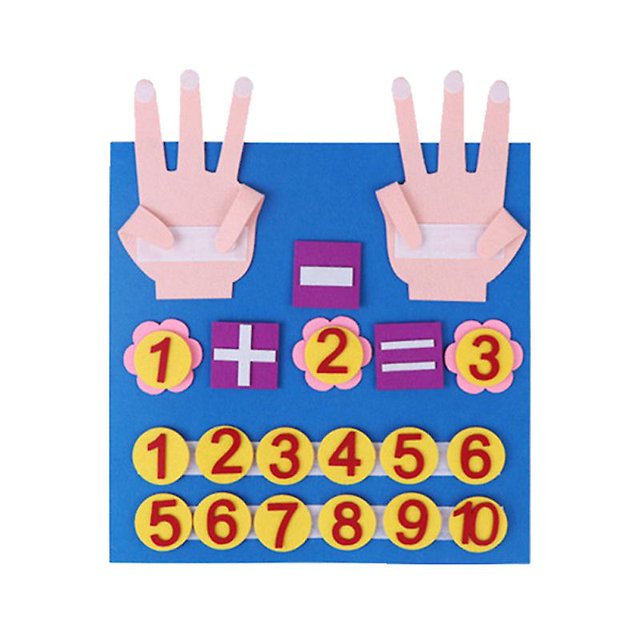 Juguete de matemáticas Montessori de fieltro, figuras de dedos para niños, juguetes educativos para edades tempranas, desarrollo de inteligencia para niños pequeños TUNC Sencillez