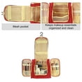 thumbnail image 4 of 1 Pcs Travel Makeup Bag Travel Toiletry Organizer Makeup Brush Holder Waterproof Oxford Cloth Red, 4 of 7