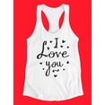 thumbnail image 3 of I Love You  Design. Tank Women -Image by Shutterstock, Female Small, 3 of 4