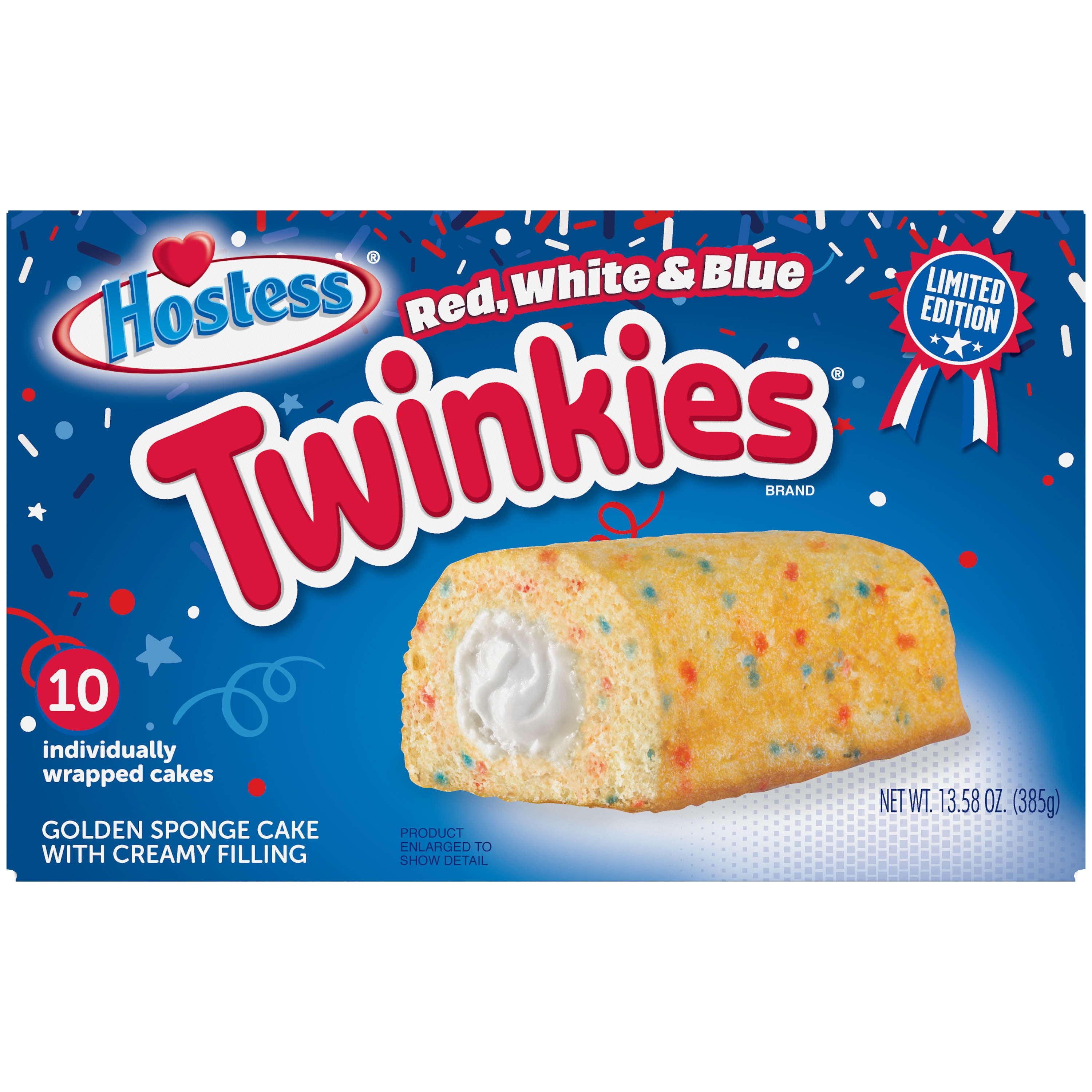HOSTESS Red, White, and Blue TWINKIES, 10 count, 13.58 oz – Walmart ...