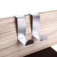 thumbnail image 3 of 2 uds, ganchos de acero inoxidable sobre la puerta, gancho para puerta trasera en forma de Z, organizador para colgar ropa, toallas, abrigos, 3 of 5