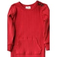 thumbnail image 2 of Infant Boys Red Ribbed With Kangaroo Pocket Coverall Bodysuit 18 Months, 2 of 2