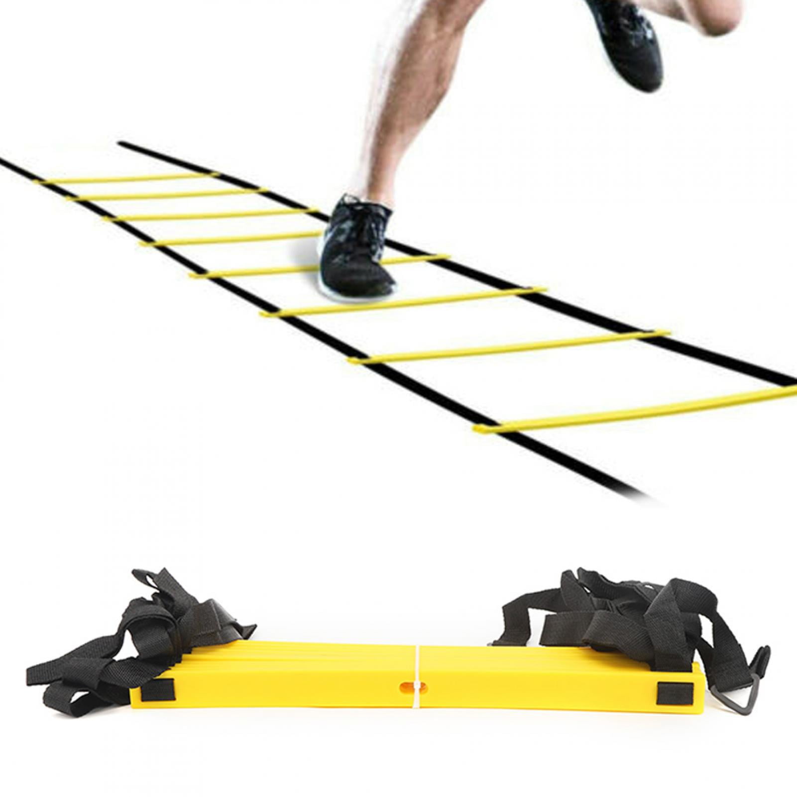 NFTIGB 12 Rung Running Competition Football Training Warm Up Speed Reinforced Soft Agile Step Ladder