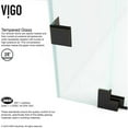 thumbnail image 3 of VIGO Pirouette 54" Frameless Shower Door, 3/8" Clear Glass/Antique Rubbed Bronze Hardware, 3 of 12