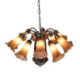 thumbnail image 7 of 24" Wide Amber Tiffany Pond Lily 12 Light Chandelier, 7 of 7