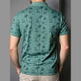 thumbnail image 3 of Felirenzacia Plus Size Men’s Regular Fit Polo, Lightweight Performance Palm Tree Print Short Sleeve Hawaii Shirt, Green,4XL, 3 of 4