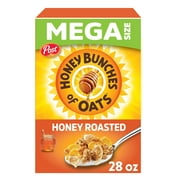 Honey Bunches of Oats Honey Roasted, Heart Healthy, Low Fat, made with Whole Grain Cereal, 28 Ounce