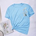 thumbnail image 5 of AOOCHASLIY Trendy Women Tops Fashion Women's Summer Comfortable Round Neck Printing Short Sleeve Tops Blouse T-Shirt, 5 of 6