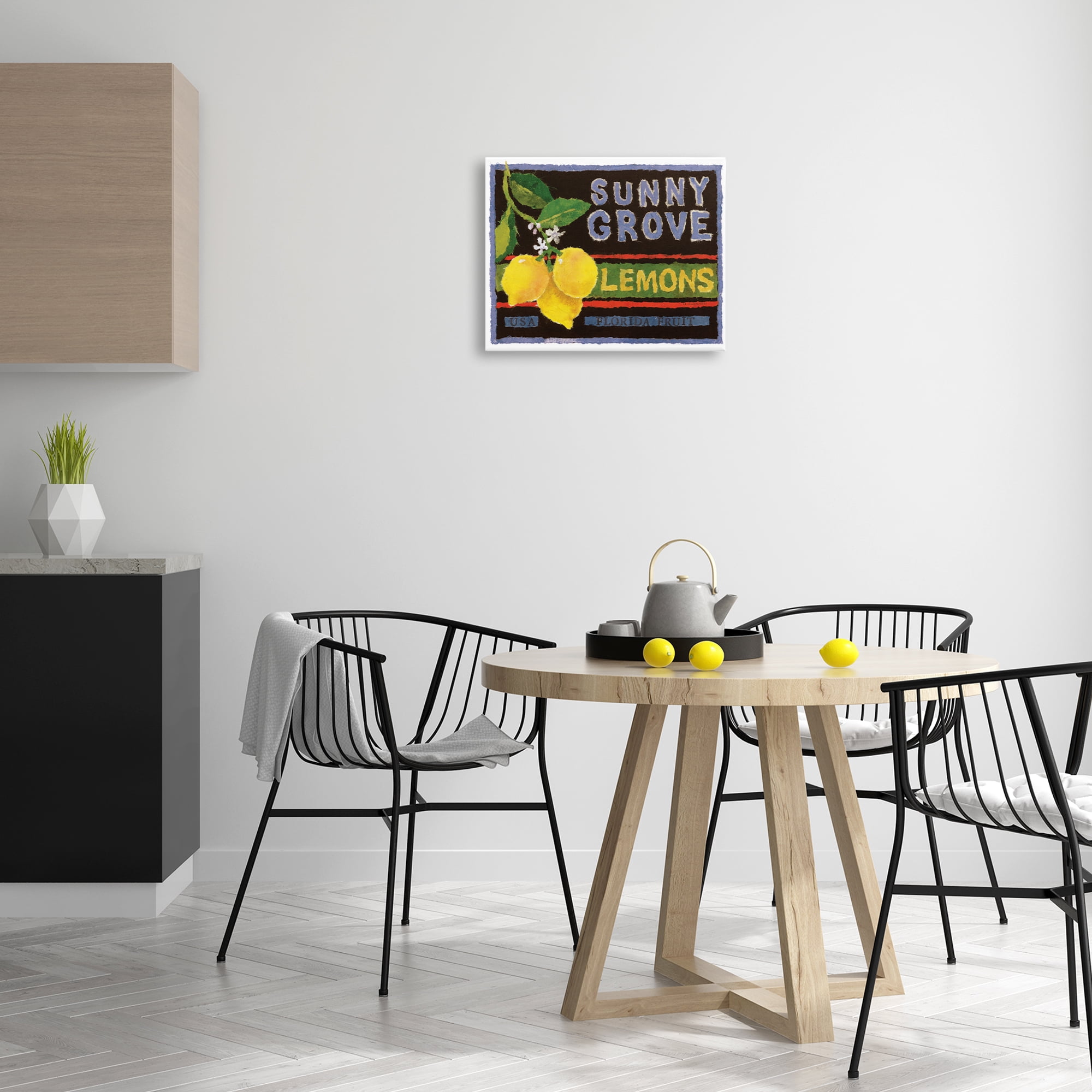 Stupell Industries Sunny Grove Lemons Food & Beverage Painting Gallery Wrapped Canvas Art Print Wall Art, 20 x 16