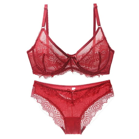 

Women s Lingerie 2Pieces Set Sexy Lace Bra Panties Suit Elastic Bandage Corset Bralettes & Briefs Underwear Outfits