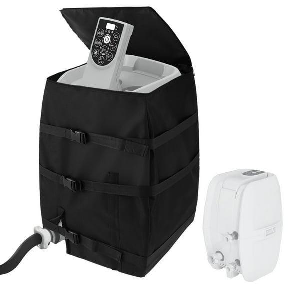 Hot Tub Spa Heater Pump Cover Heavy Duty Inflatable Hot Tub Pump Cover with Zipper Reusable Hot Tub Spa Heater Pump Dustproof Cover for Square Hot Tub Spa Heater Pump 16.9x14.96x21.2inch
