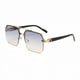 thumbnail image 4 of Gafas de sol cuadradas de Metal para hombre y mujer, lentes de sol de gran tamaño, con doble puente, polígono, degradado, UV400, 4 of 4