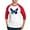 Red/White, variant on CafePress - Galactic Butterfly Baseball Jersey - Cotton Baseball Jersey, 3/4 Raglan Sleeve Shirt