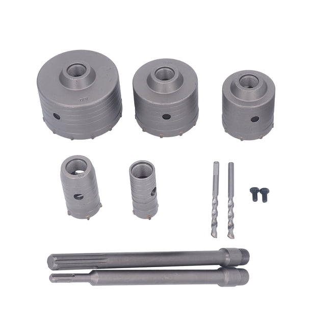 Broca De Sierra Perforadora Para Hormigón, Rectificado Fino De 135 Grados, Extracción Rápida De Virutas, Kit De Sierra Perforadora Para Hormigón De 30-100 Mm Para Taladro De