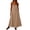Khaki, variant on Women's Square Neck Spaghetti Strap Loose Flowy Maxi Casual Dresses for Women Daily Minimalist Airy All-Day Effortless Comfort Wear