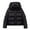 Black, variant on Cnbwig Jackets for Women Winter Coats Winter Hooded Padded Jacket Short Quilted Coat Solid Color Lightweight Warm Thick Outerwear Fashion Parkas Warm Coats Black L