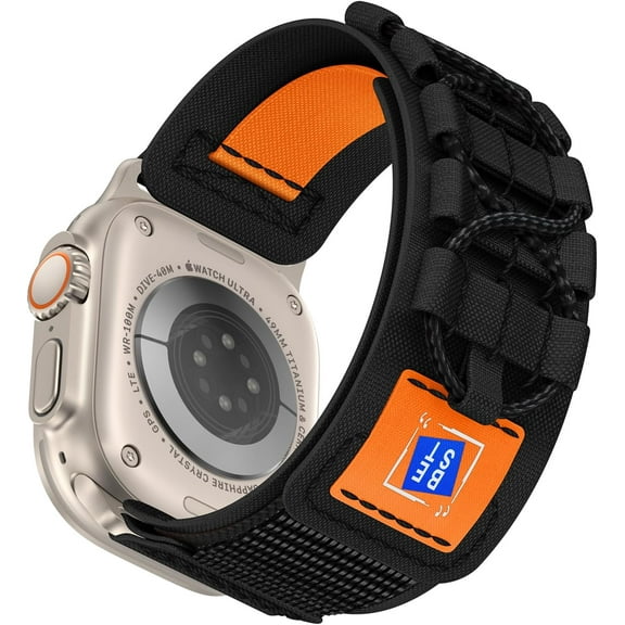 VeveXiao Bands for Apple Watch Ultra 2 Band/Apple Watch Ultra Band 49mm 45mm 44mm 42mm for Men Women, Rugged Nylon Sport Strap Designed for iWatch Series 9/8/7/6/5/4/3/SE