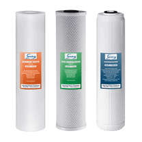 iSpring Whole House Water Filter Replacement Pack for 3-Stage 20 inch, Fits WGB32B-PB, Carbon Cartridge