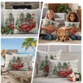 thumbnail image 5 of Christmas Outdoor Waterproof Pillow Covers, Red Truck Gnomes Tree Snowflake Vintage Decorative Square Throw Pillowcase Sofa Cushion Sham for Patio/Couch/Chair, 24"x24" 2 Pack, 5 of 8