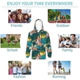 thumbnail image 5 of Lsque Hawaiian Style Patten Youth Hoodie Sweatshirt Pullover with Kangaroo Pocket Boys and Girls Hoodie Warm Hoodie for Kids-Medium, 5 of 6