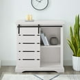 thumbnail image 2 of Farmhouse Sliding-Door Accent Cabinet, White, 2 of 8