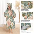 thumbnail image 4 of Wearable Blanket with Sleeves and Pocket Oversized Hooded Sweatshirt 3-14 YR Daisies and Lilies M, 4 of 7