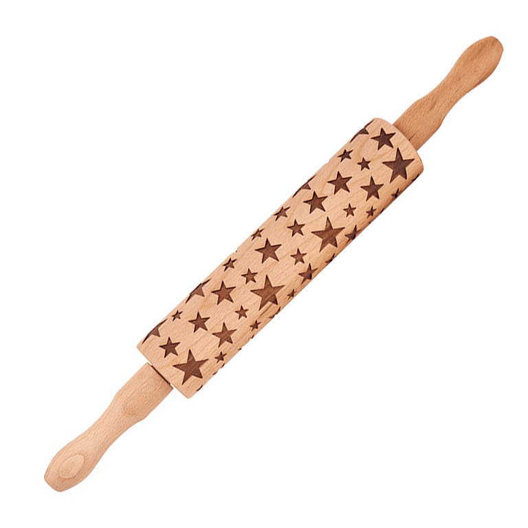 Damascus Roses Embossed Rolling Pin For Baking Accessories With Laser  Engraved Design, Beautifully Handmade Pattern Rolling Pin, Decorative  Rollin