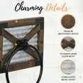 thumbnail image 6 of Autumn Alley Farmhouse Hand Towel Ring for Bathroom with Bracket - Bath Towel Rings Holder - Towel Rings for Bathroom Wall Mounted Decor Mix of Wood, Galvanized Metal & Black Rings, 6 of 7