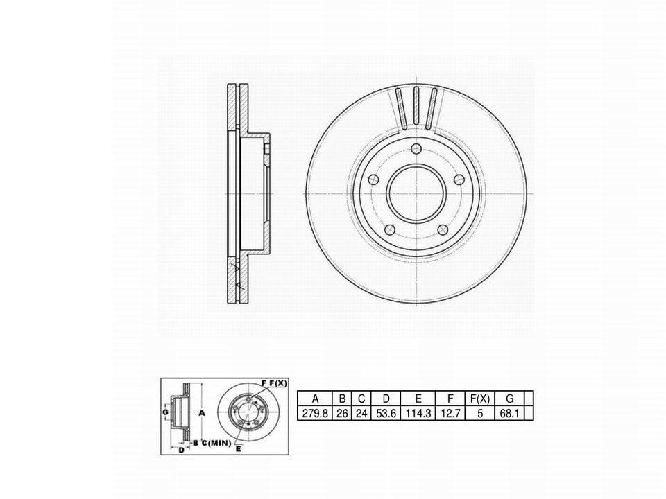 Winstop Brake Rotor, Front WS242901, Nissan 300ZX 1990