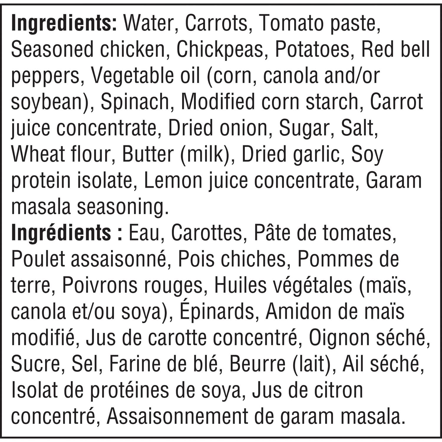 Soupe Poulet au beurre et légumes prête à déguster ChunkyMD de Campbell’sMD, longue conservation
