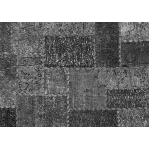 Ahgly Company Indoor Rectangle Patchwork Gray Transitional Area Rugs, 2' x 5'