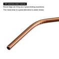 thumbnail image 3 of Reusable Metal Straws 4Pcs, Stainless Steel Bent Drinking Straw 10.5" Long for Milk Shake Beverage Juice  Rose Gold, 3 of 5