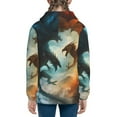 thumbnail image 6 of Pofeuu Red And Blue Flame Wave Dragon Print Teenage Zipper Hoodie Sweatshirts Hooded Casual Jackets With Pocket For Boys Girls-Medium, 6 of 6