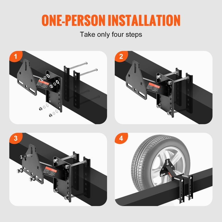 SKYSHALO Trailer Spare Tire Carrier Bracket, 160 lb Capacity photo 3