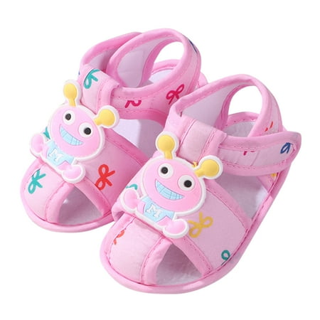 

Kureaily Baby Girls Boys Soft Toddler Shoes Toddler Walkers Shoes Ant Princess Shoes Sandals 0-3 Months