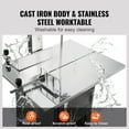 thumbnail image 4 of KFFKFF Electric Meat Saw, 850W Stainless Vertical Cutter, 19.1"x15" Table, Cuts 7.09" Thick, Ideal for Frozen Meat, Includes Blade for Ribs, Pork, Beef, 4 of 9