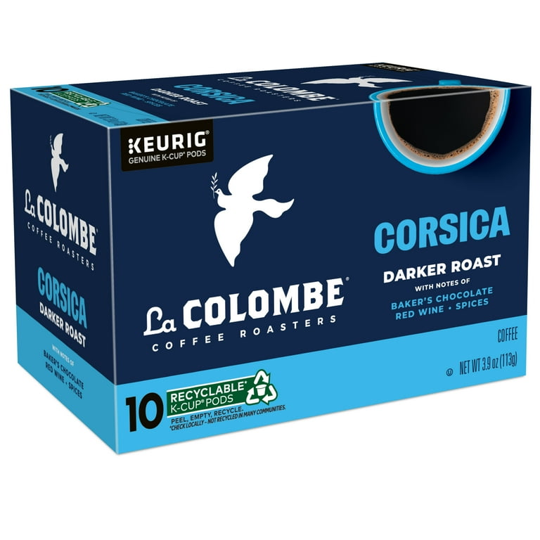 La Colombe Corsica Dark Roast K-Cup Pods 10 Count with Cocoa Notes