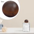 thumbnail image 6 of TOOYFUL 2x Replacement Perfume Caps Round Elegant Refillable Spray Glass Bottle Caps Wood Coffee, 6 of 9