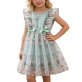 thumbnail image 3 of WERYOUNG Girl's Dresses Summer Sleeveless Crewneck Floral Embroidery Dress With Bow Tie Evening Party Soft Comfortable Sundresses, 3 of 9