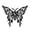 Symmetrical Butterfly Abstract Design, variant on Tree Of Life Ornate Circle Metal Wall Art Decor, Black Iron Wall Sculpture for Living Room, Bedroom, Office, and Entryway 8 IN