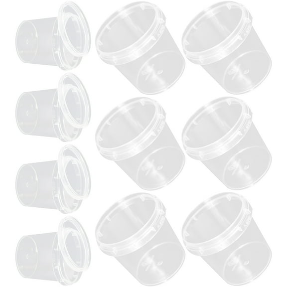 Soimiss Mini Plastic Boxes Round PP 18Pcs Transparent