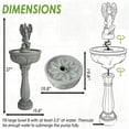thumbnail image 2 of 37 Inch Angel Statue Pedestal Water Fountain, 2-Tier Resin Outdoor Waterfall Fountain, UV & Weather Resistant, Auto Water Shortage Shutoff, Stable Anti-Splash Design for Yard Lawn Decor, 2 of 9