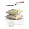 thumbnail image 4 of Pack of 2 Outdoor Pillow Covers, Summer Welcoem Lemon Cotton Texture Waterproof Square Throw Pillowcase Cushion Decorative Pillow Covers for Couch Patio Tent, 16x16 in, 4 of 6